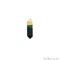 Pencil Point Rectangle Pendant, Gold Electroplated Single Bail 24x6mm, Gemstone Connector Charm, GemMartUSA (50790)